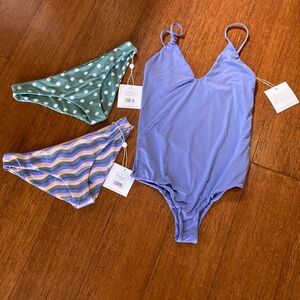 MAI bundle. One piece and 2 bottoms all sz. S